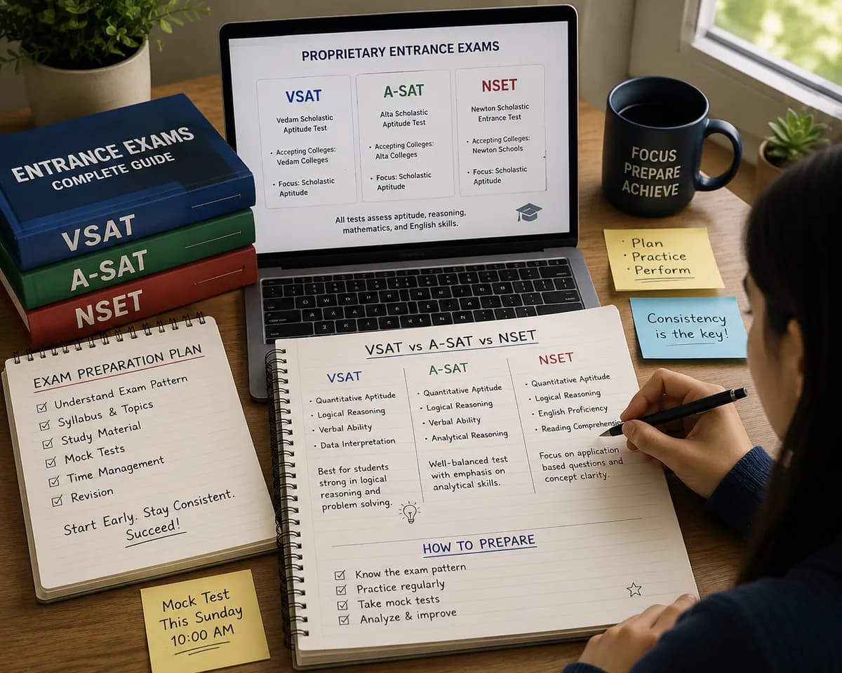 VSAT, A-SAT, NSET: What Are These Entrance Exams and How to Prepare